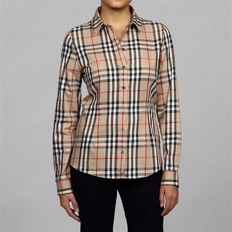 blouse burberry|burberry plaid shirt women's.